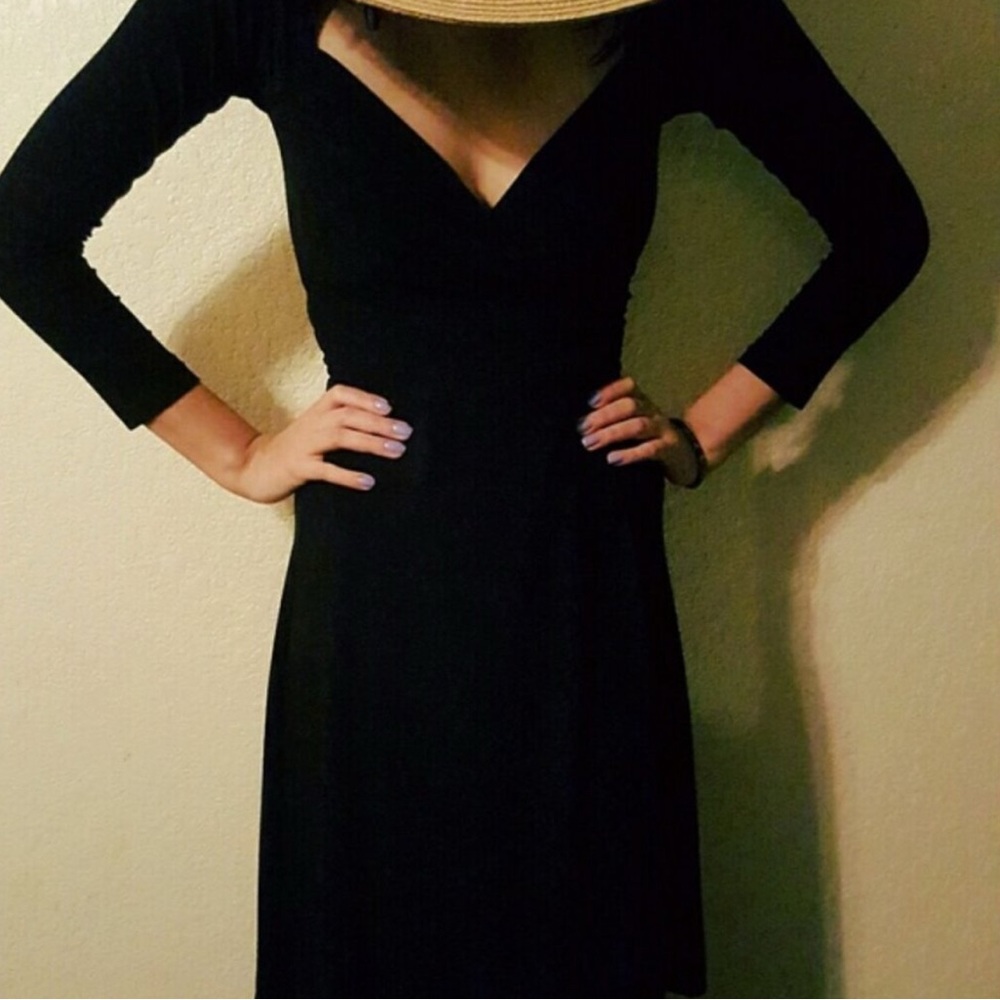 Norma Kamali Black Long Sleeve Dress
